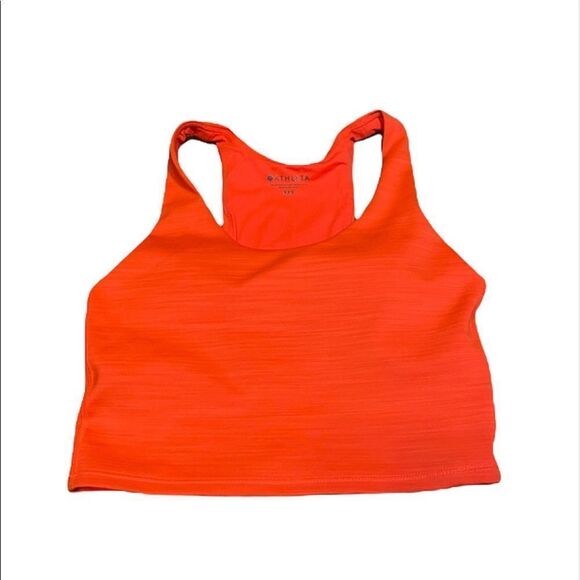 Athleta Gym Bra Crop Tank Orange, Sport - Picture 1 of 8